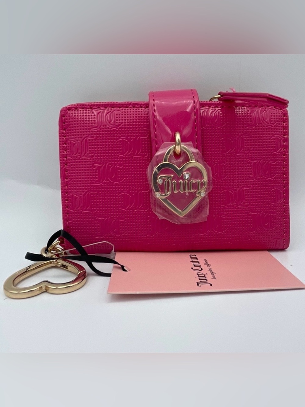 Juicy Couture Pink Snap & Zipper Wallet NWT